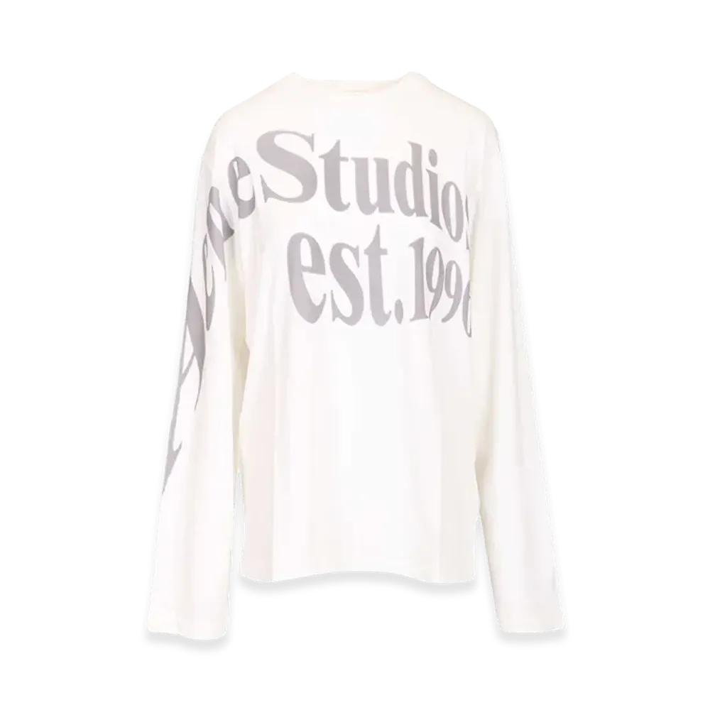 Acne Studios Women's Logo Long Sleeve T-Shirt "White"