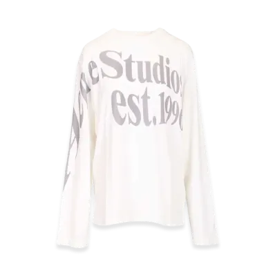 Acne Studios Women's Logo Long Sleeve T-Shirt "White"