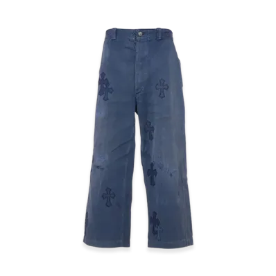 Chrome Hearts Cross Patch Work Pants "Navy"