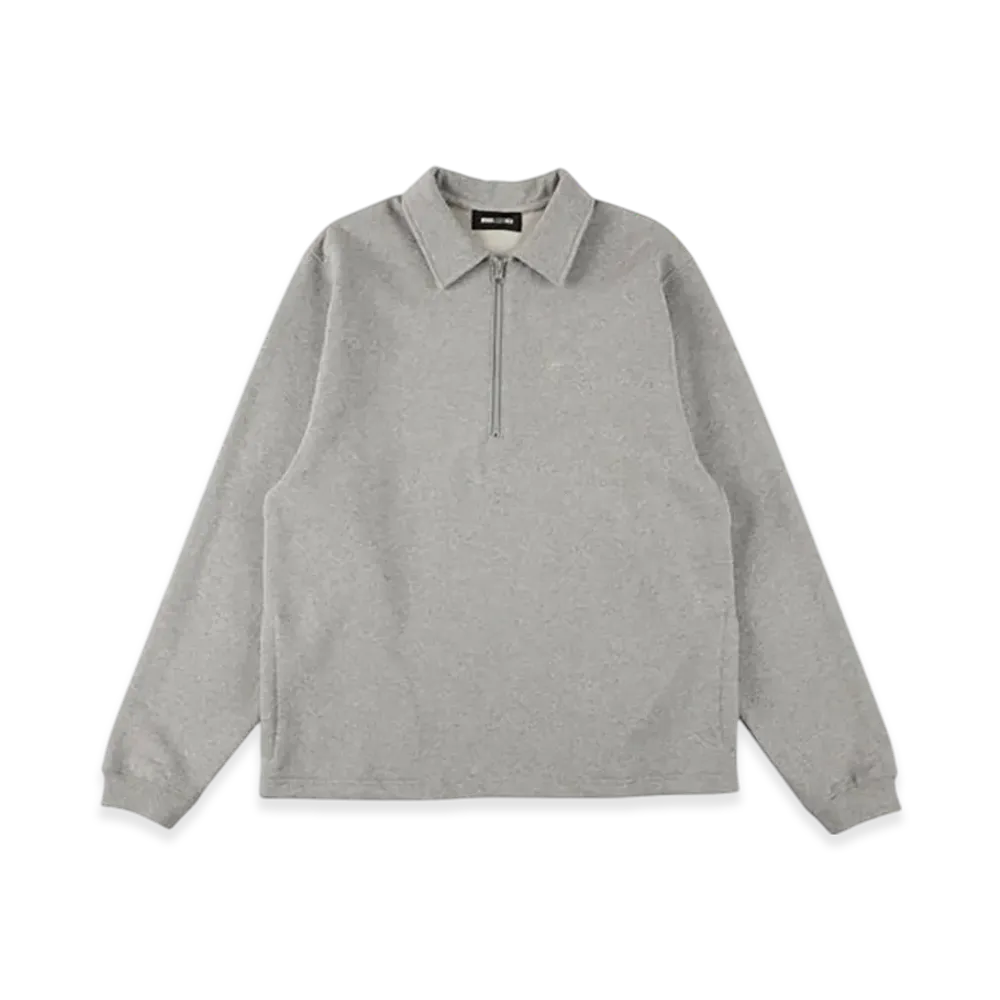 WIND AND SEA Half Zip Sweatshirt "Ash"