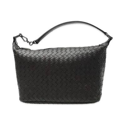 Bottega Veneta Lambskin Intrecciato Hand Bag "Brown"