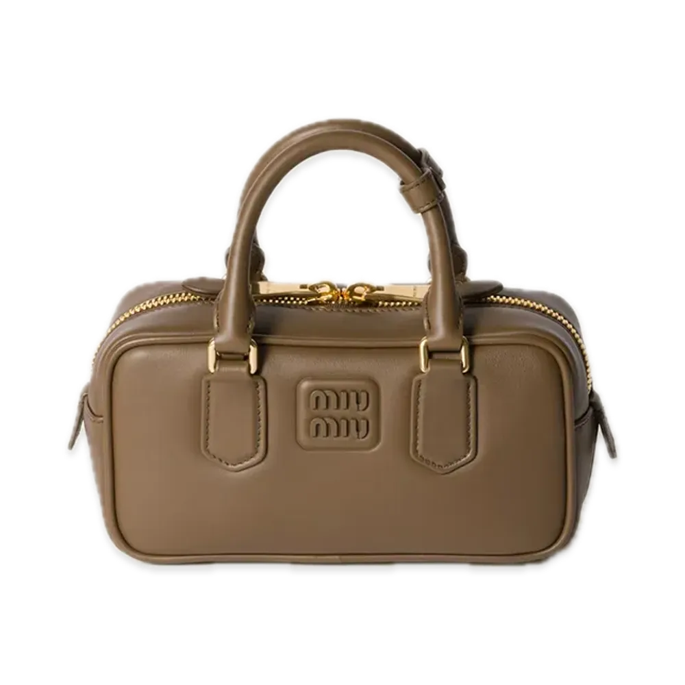 MIU MIU Arcadie Leather Bag "Khaki"