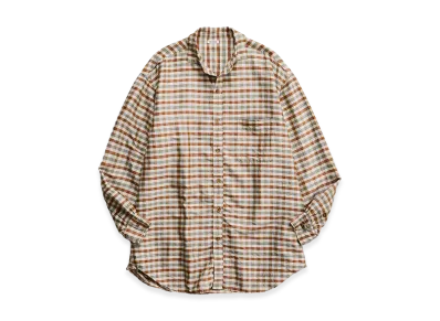 NICENESS Atkins Silk Check Taffeta Shirring Shirt "Ivory"
