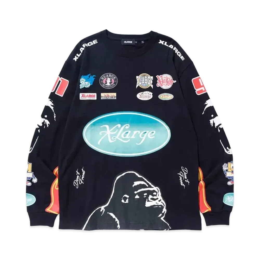 XLARGE RACING TEAM L/S TEE "Black"