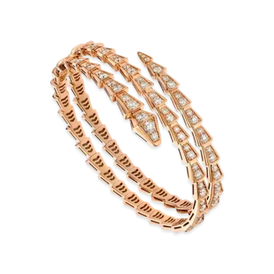 BVLGARI Serpenti Viper Bracelet 18K Diamonds "Pink Gold"