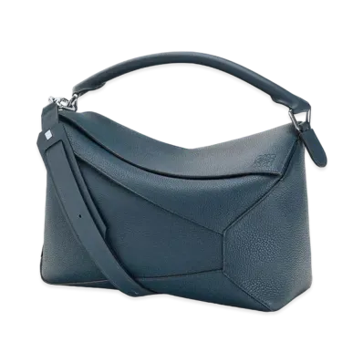 LOEWE Large Puzzle Edge Bag In Grained Calfskin "Ocean"
