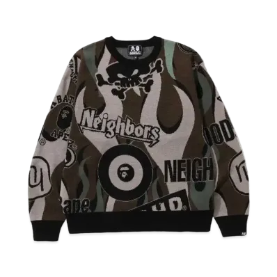 A BATHING APE x NEIGHBORHOOD Relaxed Fit Knit "Green"
