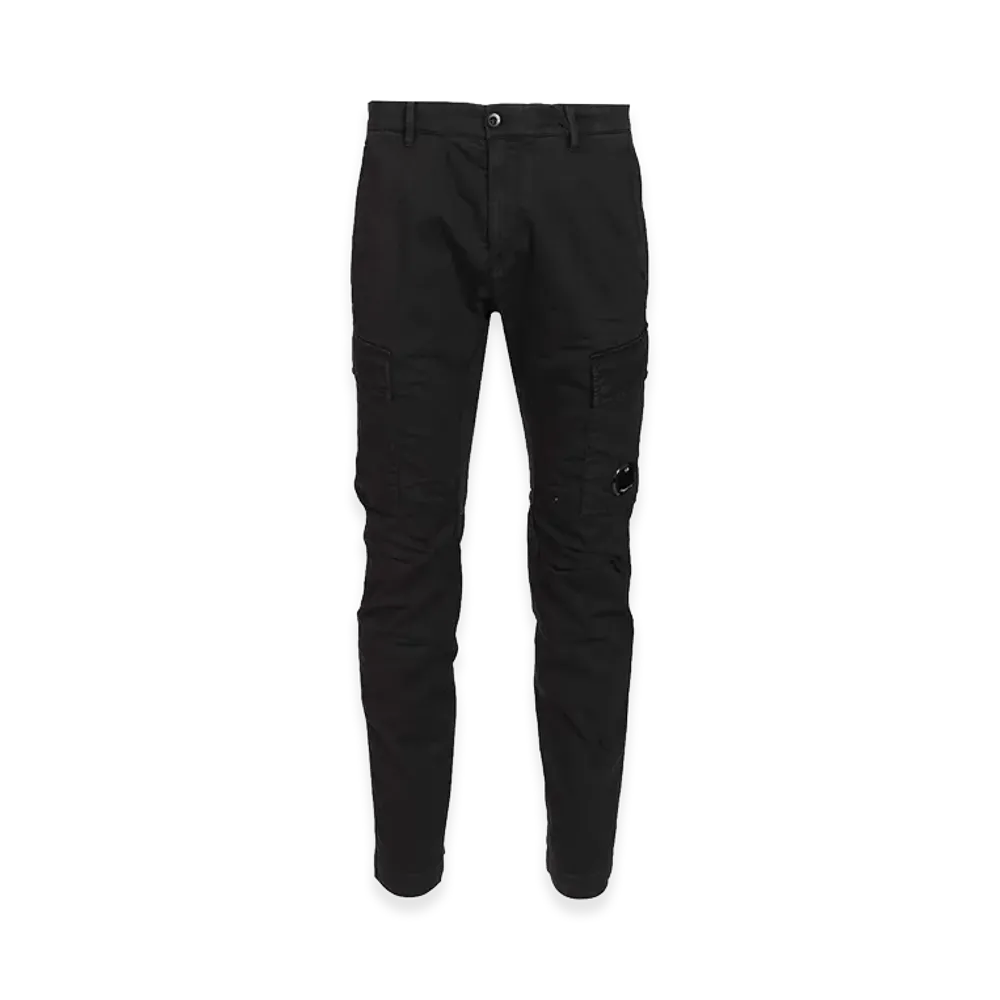 C.P. Company Cargo Trousers Made Of Stretch Cotton Satin "Black"