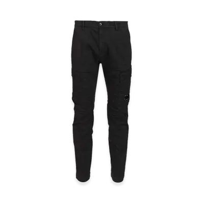 C.P. Company Cargo Trousers Made Of Stretch Cotton Satin "Black"