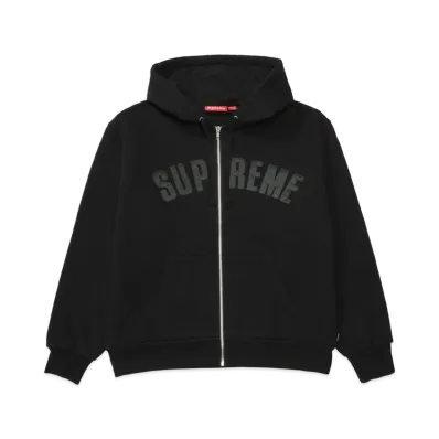 Supreme Arc Thermal Lined Zip Up Hooded Sweatshirt "Black"