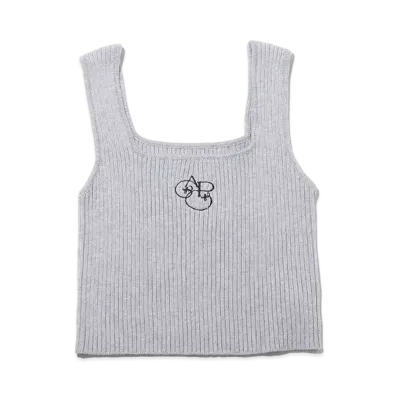 atmos pink Rib Knit Short Tank Top "Gray"