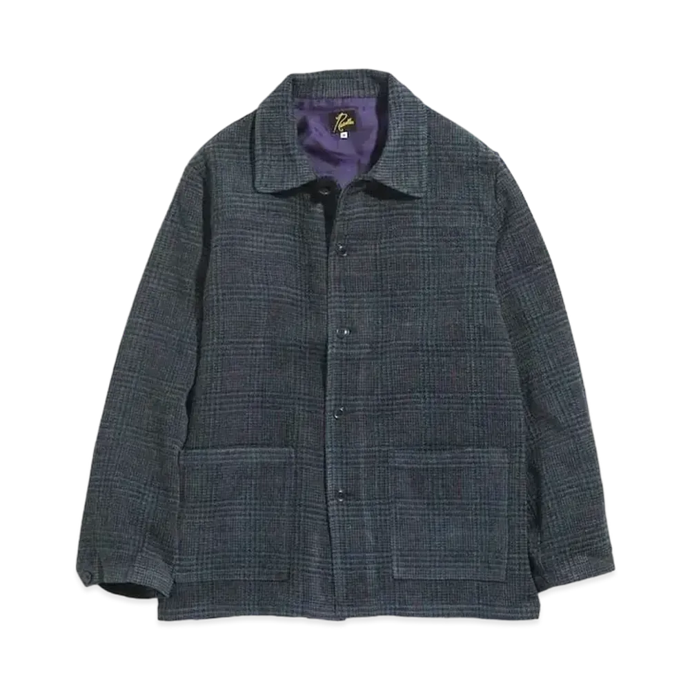 Needles D.N. COVERALL - AC/C PLAID MOLE TWILL "Navy"