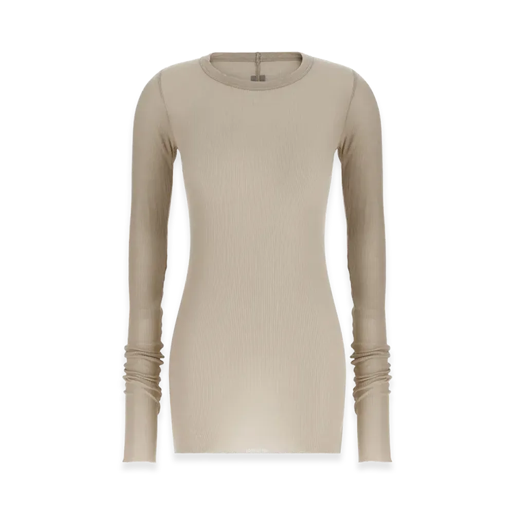 Rick Owens Women's rib L/S T-Shirt "Beige"