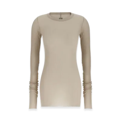 Rick Owens Women's rib L/S T-Shirt "Beige"