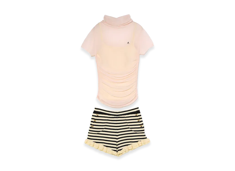 ANDMARY Women's Connie Mini Pants Set Up "Pink"