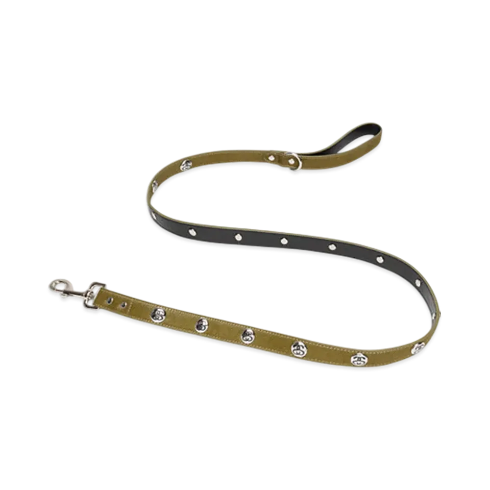 Stussy Studded Dog Leash "Hairy Moss"