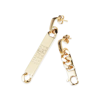 MM6 Maison Margiela Drop Chain Earrings "Gold"