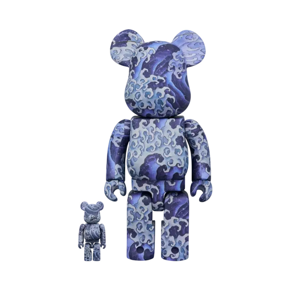 MEDICOM TOY "BEARBRICK" Katsushika Hokusai Kanmachi-matsuriyatai Tenjoga Onami 100% & 400%