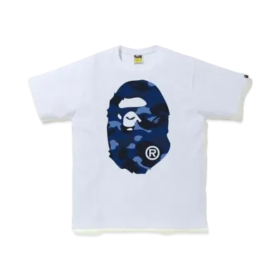 A BATHING APE Color Camo Big Ape Head Tee (FW20) "White/Navy"