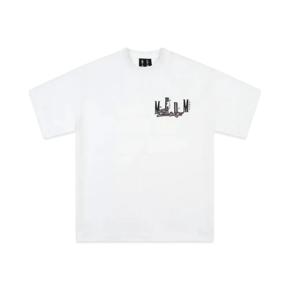 MR. ENJOY DA MONEY Letter Pattern Printing Short Sleeves "White"