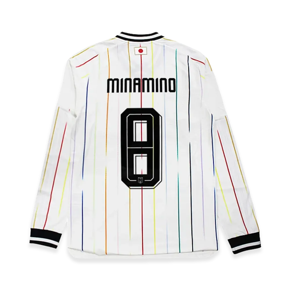 アディダス サッカー 日本代表 2026 アウェイ オーセンティック ユニフォーム 長袖 #8 南野拓実 "オフホワイト/ブラック"