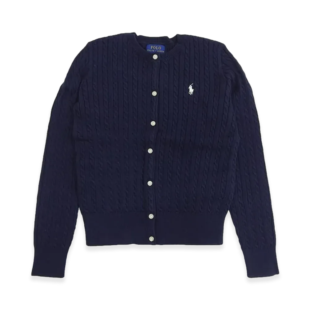 Polo Ralph Lauren Kids Mini-Cable Cotton Cardigan "Navy"