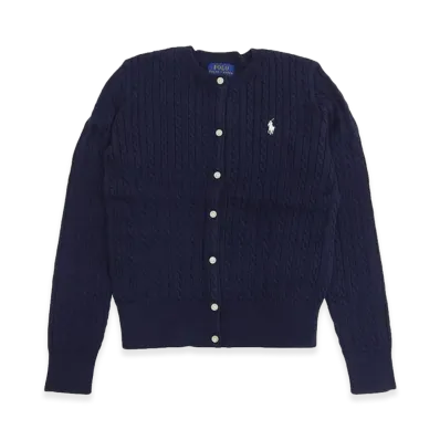 Polo Ralph Lauren Kids Mini-Cable Cotton Cardigan "Navy"