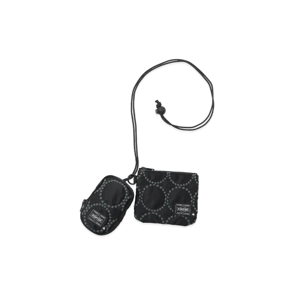 PORTER x mina perhonen Tambourine Key Case & Coin Purse "Black/Grey"