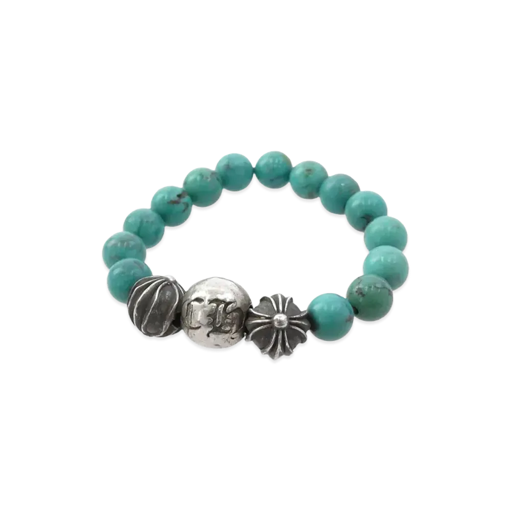 Chrome Hearts Bead Ring "Turquoise"