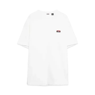 NANGA ECO HYBRID BOX LOGO EMBROIDERY TEE "WHITE"