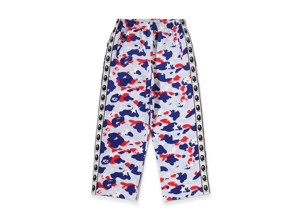 A BATHING APE Sta Strike Camo Loose Fit Track Pants "White"