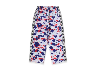 A BATHING APE Sta Strike Camo Loose Fit Track Pants "White"