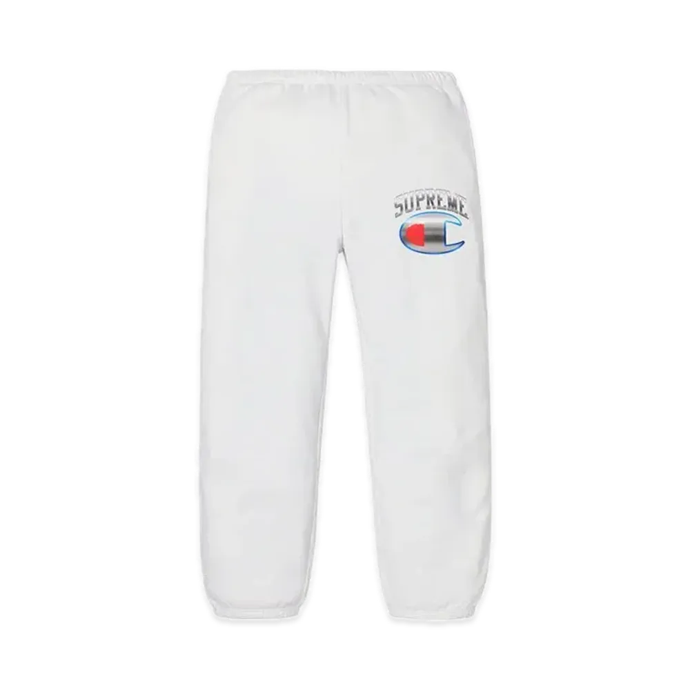 Supreme x Champion Chrome Sweatpant "White"