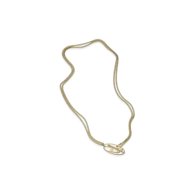 Diesel Dx1567710 Jewel Gold-Tone Stainless Steel Chain Necklace "Gold"