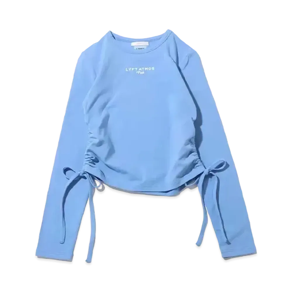 atmos pink Lift x Ruched Logo Tops "Blue"
