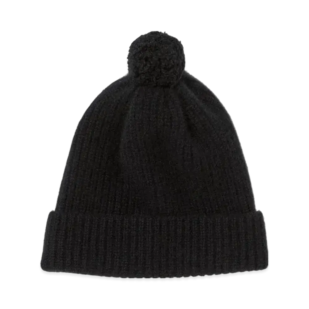 AURALEE Baby Cashmere Night Knit Cap "Top Black"