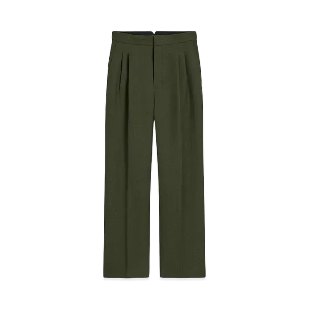 AMI PARIS Wool Large Fit Pants "Loden"