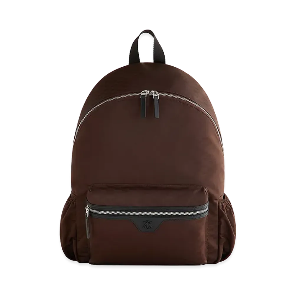 Kith Monogram Nylon Jacquard Backpack "Dark Roast"