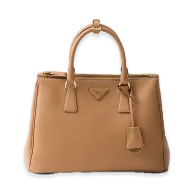 PRADA Galleria Large Soft Grain Leather Bag "Natural"