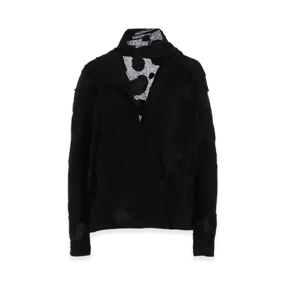 Yohji Yamamoto C40/-Sz + 20/-Dot JQ Draped Jacket "Black"