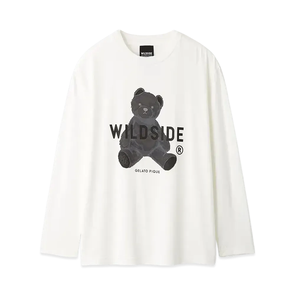 GELATO PIQUE Homme x WILDSIDE UNISEX Bear Motif Long T-Shirt "Off White"