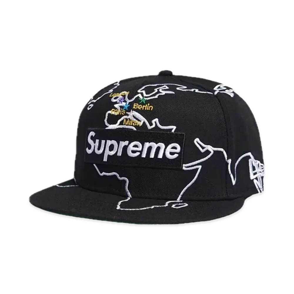 Supreme Worldwide Box Logo New Era "Black"