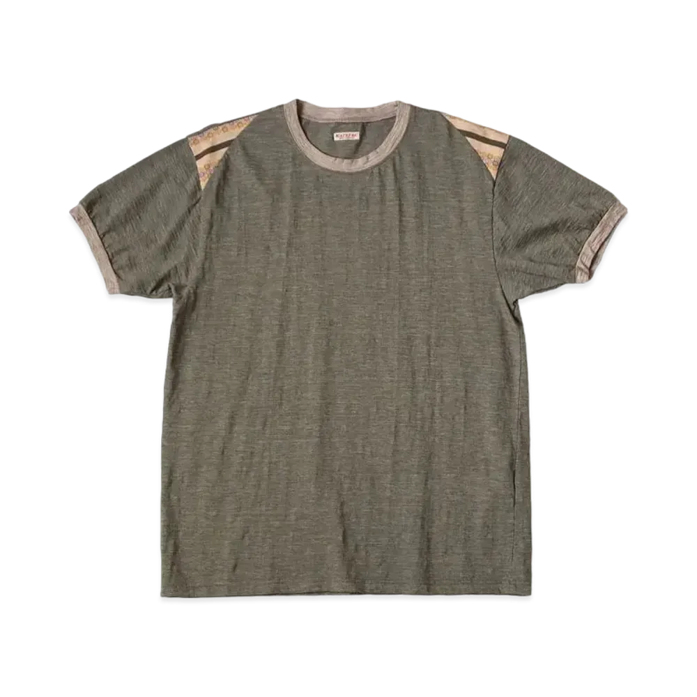 KAPITAL Heather India Florida Ringer Tee "Khaki"