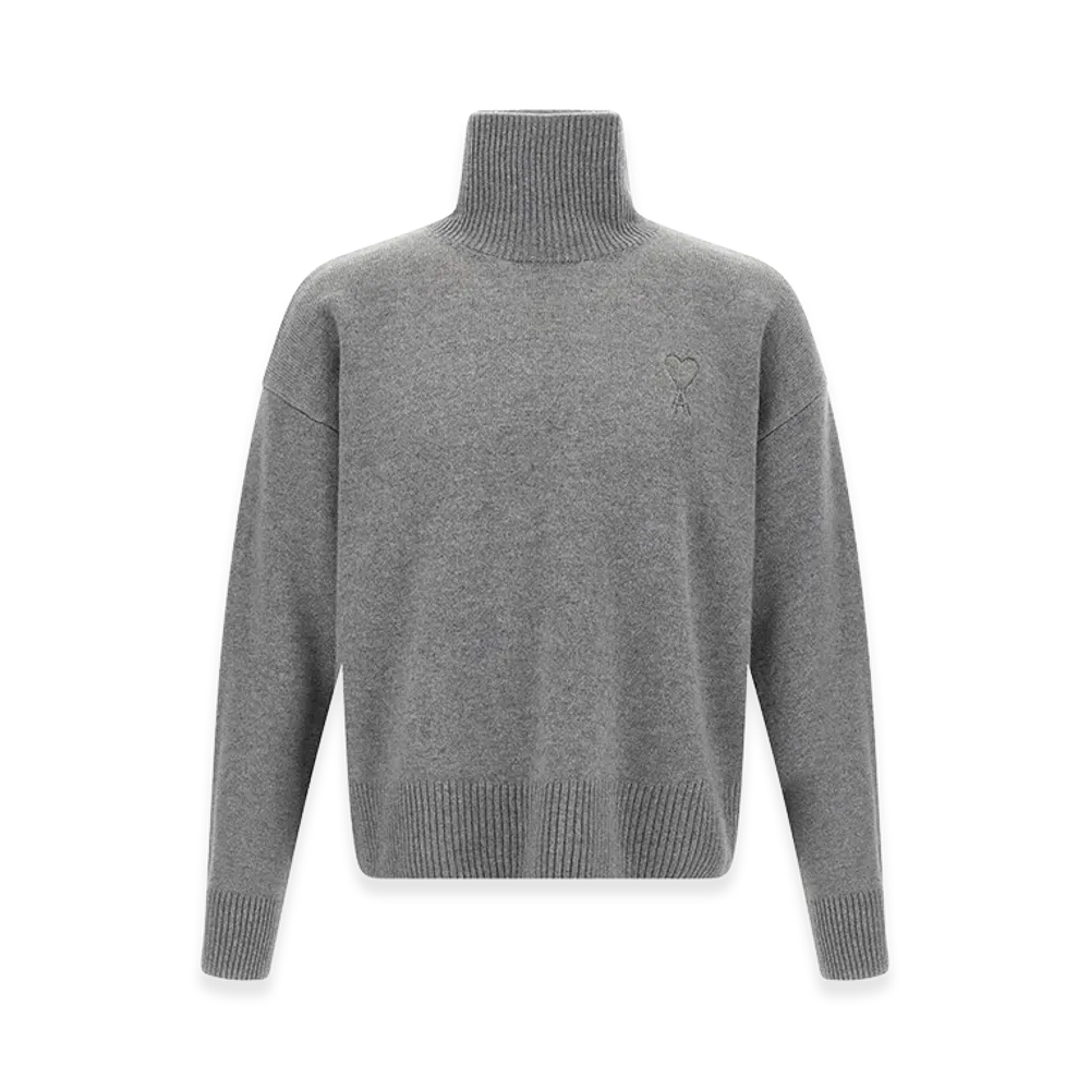 AMI PARIS Puff Logo Sweater "Gray"