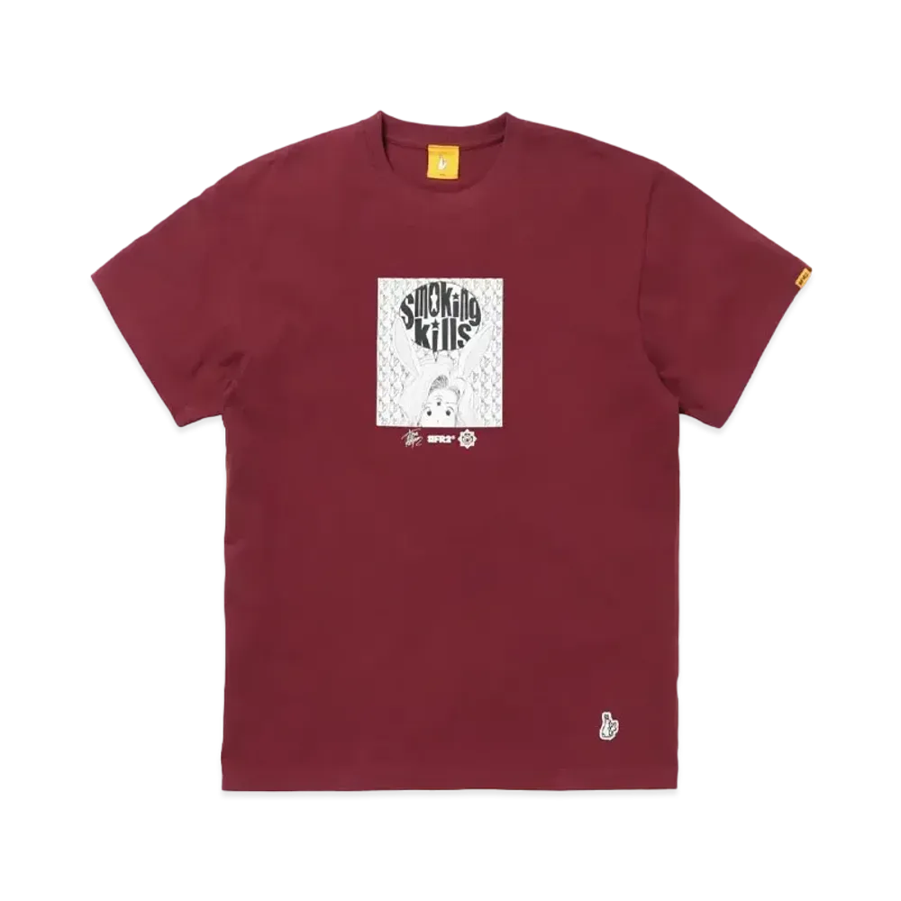 FR2 x Tatsuya Egawa x Shota Nakatsugawa Smoking kills T-shirt "Burgundy"