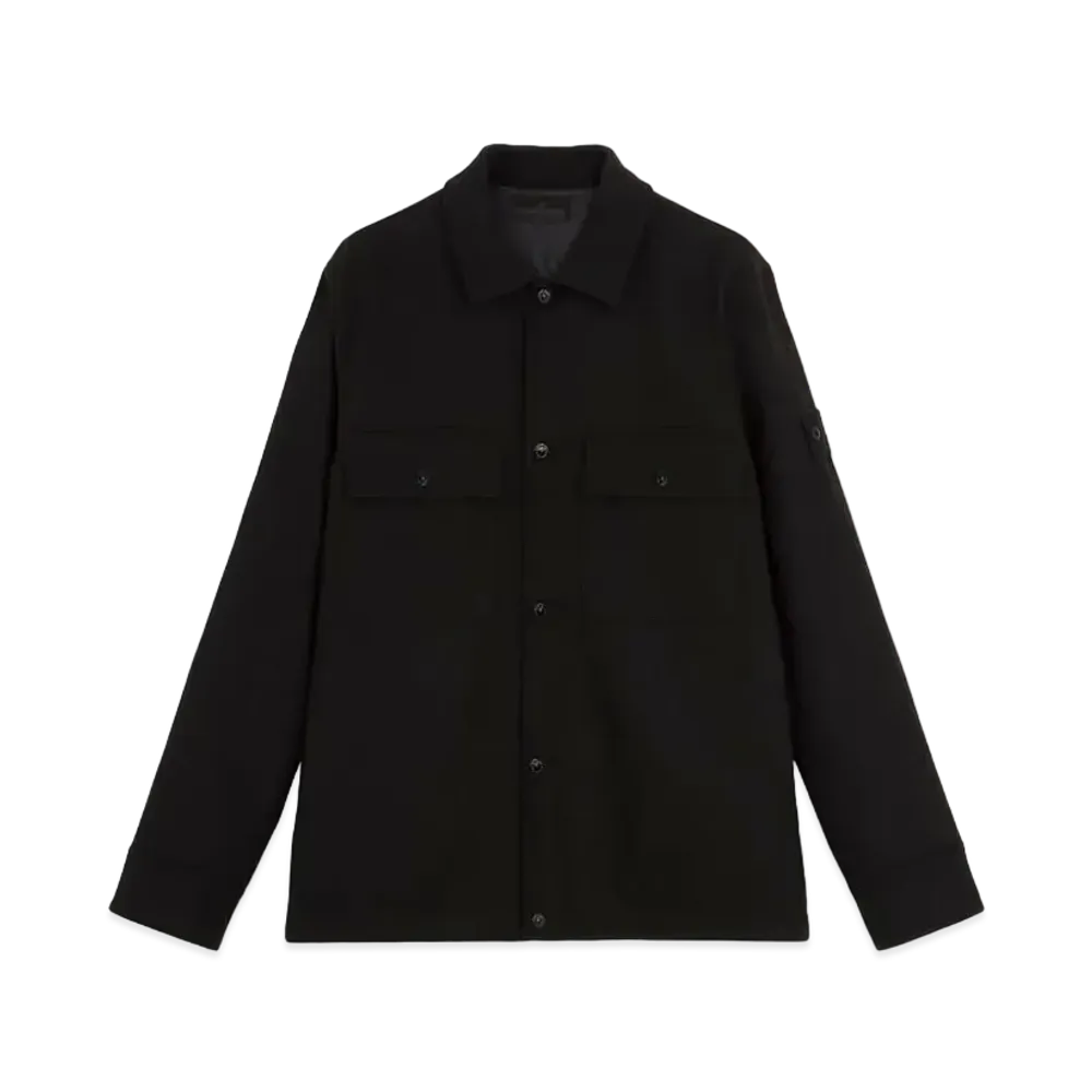 Stone Island 120F4 Wool Nylon Flannel_Stone Island Ghost Piece "Black"