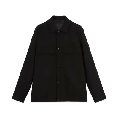 Stone Island 120F4 Wool Nylon Flannel_Stone Island Ghost Piece "Black"