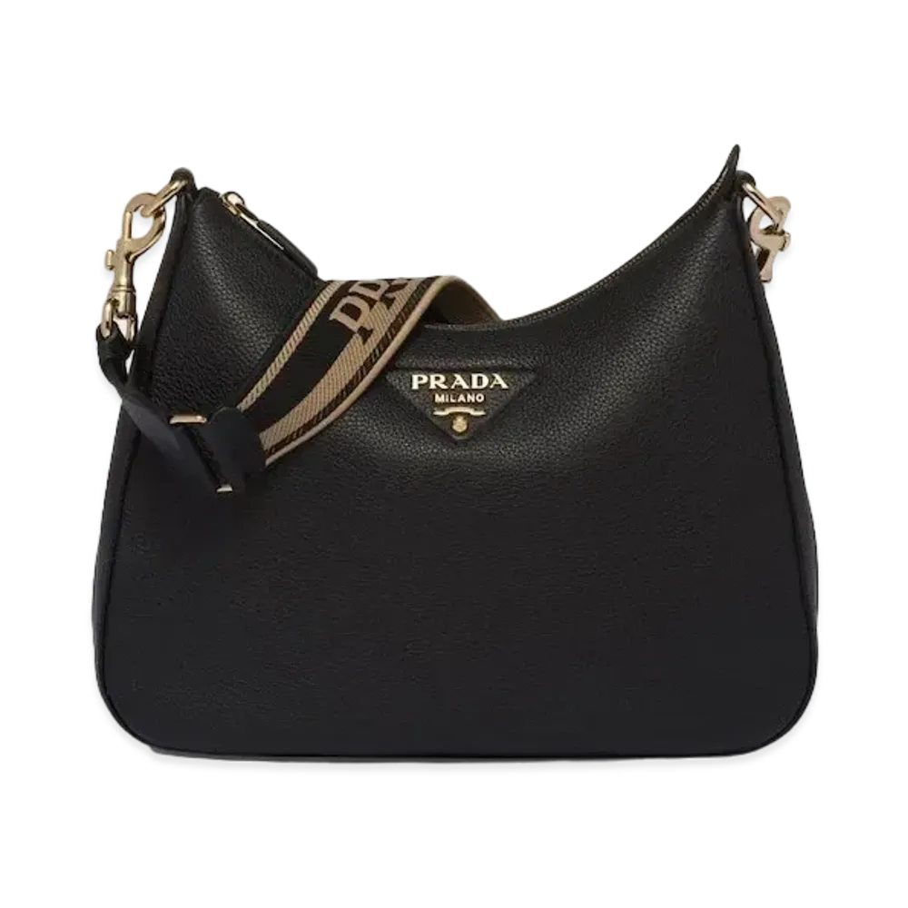 PRADA Shoulder Strap Leather Bag "Black"