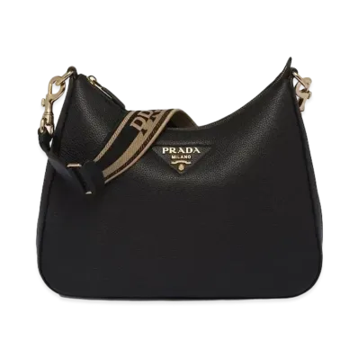 PRADA Shoulder Strap Leather Bag "Black"