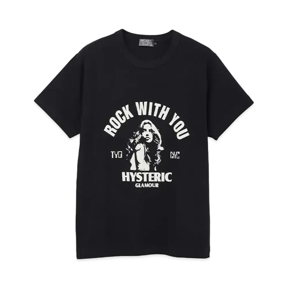 HYSTERIC GLAMOUR Rock W You Tee "Black"